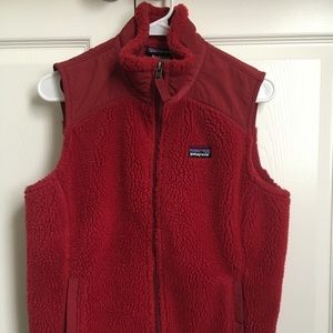 Patagonia Red Retro Pile Vest Size Large